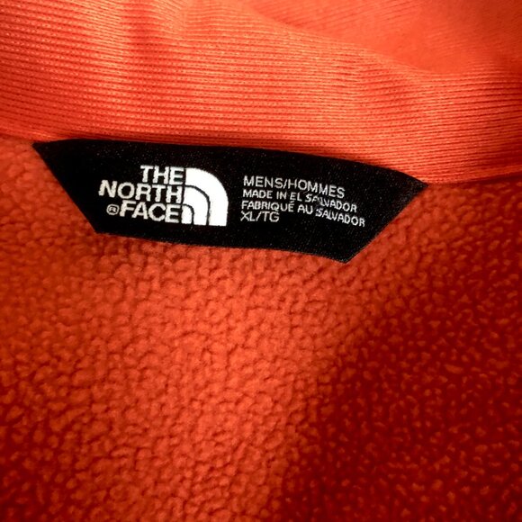 XL Men's North Face Jacket Burnt Orange Zip Up with Pockets Size Extra Large - Picture 6 of 9